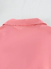 Bộ 2 chiếc áo len cardigan dài tay phong cách tối giản màu trơn cho bé gái tuổi teen và quần dài thường ngày mặc ở nhà - Hồng - Xem 4