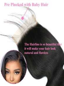 5x5 Transparent Lace Closure Only Body Wave Hair Closure Invisible Lace 12A Brazilian Human Hair Frontal Closure 100% Human Hair Extensions Pre Plucked Natural Black - SNatural - View 6