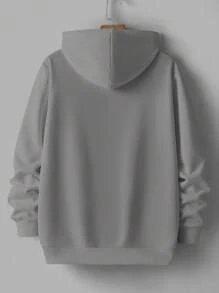 Manfinity VCAY Sweat-shirt à capuche imprimé dragon chinois tricoté, manches longues, décontracté, automne, pour hommes