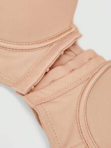 1pc Comfortable Front Button-Up Liftup Bra, Underwire Supports & Lifts, Adjusting Size