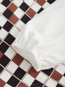 Bộ 2 món/Bộ áo sơ mi kẻ caro cổ điển 2 trong 1 và quần dài cho bé gái tuổi teen - Nhiều màu - Xem 5