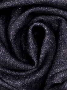 2pcs Young Girl Minimalist Cool Denim Effect Knit Leggings, Thermal Lined Pants In Black & Blue