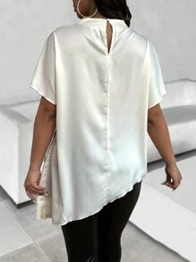 Celure Camisa casual minimalista de manga corta y talla grande, para uso diario