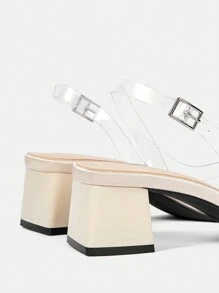 CUCCOO CHICEST Giày cao gót mũi nhọn họa tiết bướm cho nữ, giày công sở thanh lịch để mang hàng ngày, đi làm, hẹn hò, tiệc tùng, sự kiện trang trọng, phù hợp cho mùa thu/đông, giày cao gót đế thô bằng PVC màu be cho mùa lễ Giáng sinh và năm mới, mùa thu và đông - Màu be - Xem 4