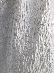 Ontre Women Silver Pleated Long Dress, Elegant For Christmas Party & Events, Winter