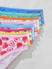 8 件套可爱甜美女士简约休闲内裤 - 彩色 - 查看 5