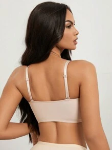 1pc Comfortable Front Button-Up Liftup Bra, Underwire Supports & Lifts, Adjusting Size