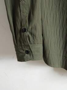 Manfinity Homme Mature Casual Textured Men Shirt