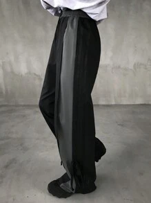 FRIFUL Women Casual Contrast Color Drawstring Waist Loose Pants, Suitable For All Seasons