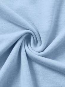 SHEIN EZwear Áo thun ngắn tay cổ tròn in họa tiết tiếng Anh Mỹ cổ điển tối giản 3 món/bộ, mùa hè - Nhiều màu - Xem 6