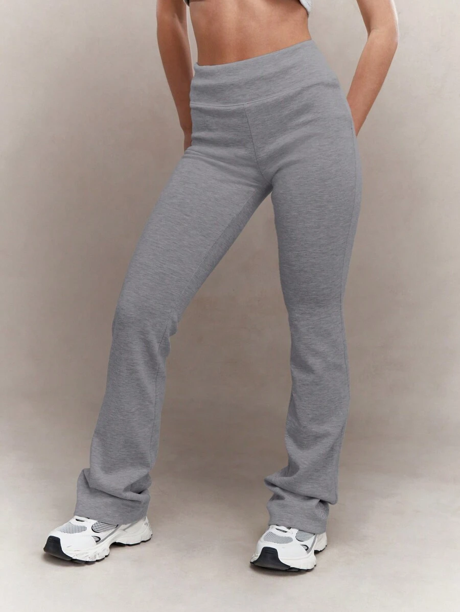 MISSGUIDED Relaxed High Waist Athleisure Yoga Lounge Pants Bootcut Active Bottom Wide Leg Casual Everyday Wear Perfect For Leisure And Fitness - Dark Grey - View 1