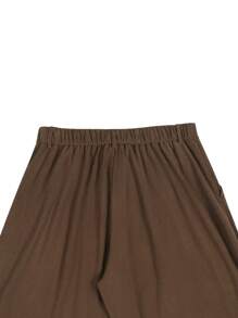 Claim Dot Loose Fit Men's Corduroy Wide Leg Pants With Slant Pockets, No Belt, For Fall Winter - Coffee Brown - View 6