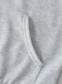 SHEIN Explorewe Moletom com capuz estilo Academia de Lettering Impresso para Adolescentes