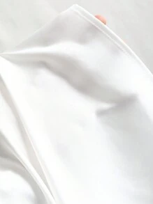 Sweetra Blusa de satén de unicolor elegante y casual para oficina, camisa de mujer de otoño, blusas de manga larga