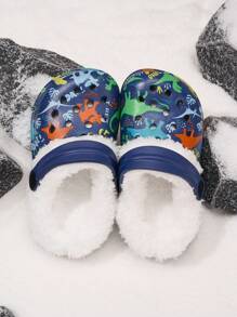 Infant Boys Warm Thermal Lined Winter Casual Cute Hollow Out Shoes, For Christmas - Navy Blue - View 2