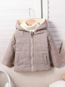 Toddler Infant Baby Boys 3D Ear Thick Warm Zipper & Hoodie Jackets Snow Wear Teddy Lining Winter Coats For Boys 6M-3T