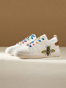 CUCCOO EASI 新款时尚女式白色运动鞋，休闲轻便训练学校学生鞋运动鞋