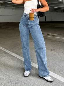 Versatile Simple All-Match Straight Leg Jeans That Flatter Your Figure