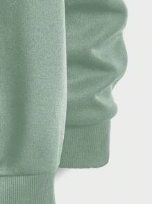 EURMUSE 男式基本款十字徽标印花修身运动衫 - 綠色 - 查看 4