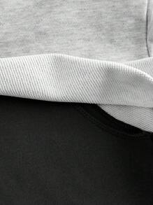 SHEIN Lunivi Set de 2 piezas de niña preadolescente con sudadera de punto y pantalones acampanados, con patrón bordado de estrellas, estilo informal y de Y2K, para otoño/invierno/primavera