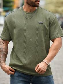 Manfinity CasualCool 大码男士纯色圆领短袖休闲 T 恤