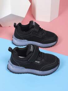 Boys Black Sports Shoes, Girls Lighting Up Shoes, Infant Sports Sneakers, Spring/Autumn - Black - View 4