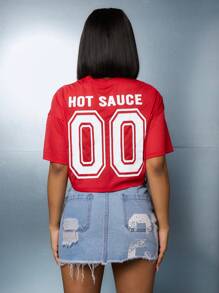 SUMWON WOMEN 破洞毛边迷你牛仔半身裙 - 藍色 - 查看 2