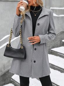 Calvaya Women Elegant Casual Long Sleeve Black Jacket
