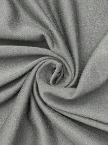 SHEIN LUNE Quần dài thường ngày màu trơn cỡ lớn cho nữ, mặc hàng ngày mùa thu/đông - Nhiều màu - Xem 5