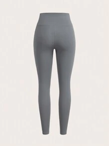 SHEIN EZwear Bộ trang phục thể thao 4 món cho nữ áo khoác khóa kéo tối giản màu trơn và quần legging bó - Nhiều màu - Xem 11