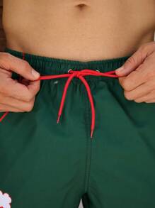 Surfspeed Men's Print Drawstring Waist Pockets Casual Beach Shorts - Multicolor - View 6