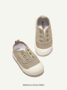 Cozy Pixies Con trai Và Cô gái Màu Khaki tranh sơn dầu Giày thể thao Với Đàn hồi Ban nhạc , Đúng mốt , Thoải mái , Nhẹ Và Dễ Đến Mặc , Thích hợp Đối với Hằng ngày Và Thể thao Dịp - Màu Khaki - Xem 2