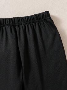 SHEIN 2 Stücke Mädchen Outfit mit Hoodie-Sweatshirt mit Ausschnitten und Flaum und Leggings, für Lässig Herbst Winter Outdoor und Feiertage geeignet