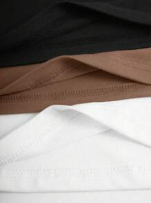 Chiquease Áo Bandeau trơn màu dành cho nữ, mặc thường ngày - Nhiều màu - Xem 4