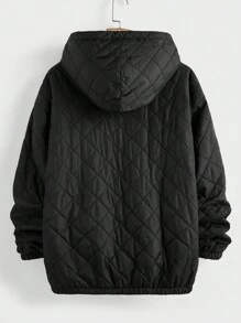 Manfinity VCAY Men's Loose Fit Reversible Padded Jacket, Warm Lining, Casual Winter Outerwear, Versatile For Commuting - Multicolor - View 4