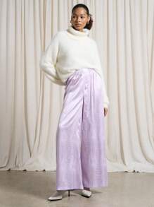 AiiRZ 蛇纹印花阔腿睡裤