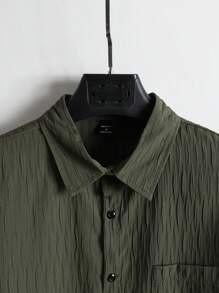 Manfinity Homme Mature Casual Textured Men Shirt