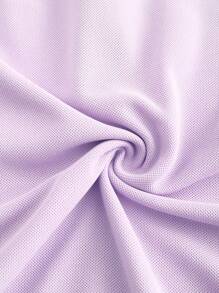 Manfinity Homme Men's Stripe Short Sleeve Casual/Office Polo Shirt - Mauve Purple - View 4