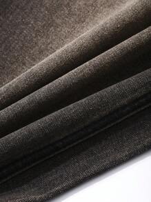 DAZY 女式复古水洗宽松直筒牛仔裤 - 深色水洗藍 - 查看 6