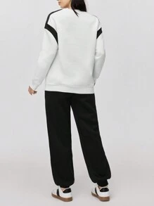 Mulvari Bộ 2 quần áo thể thao in chữ thường ngày cho nữ có lót nhiệt - Nhiều màu - Xem 2