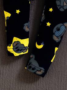 2 件装男婴可爱星星、月亮和考拉印花长袖衬衫和紧身裤睡衣套装 - 彩色 - 查看 5