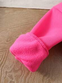 SHEIN Pull à col rond, épaules dénudées, avec nœud de Père Noël, rose fuchsia, style Y2K mignon et amusant, adapté aux fêtes de Noël et aux réunions familiales - Rose vif - Voir 6
