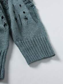 Manfinity EMRG Pulover casual pentru bărbați, de culoare solidă, cu umăr căzut