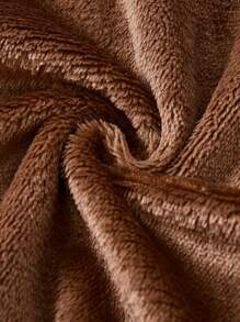 We Bare Bears X SHEIN 女婴棕熊刺绣 3D 耳朵连帽紧身衣和字母印花休闲裤套装 - 棕色 - 查看 6