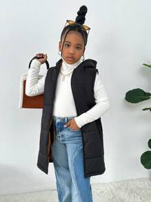 Palton midi fără mâneci pentru fete Tween, toamnă/iarnă