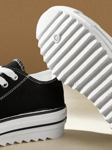 CUCCOO EASI 女士时尚百搭厚底休闲运动鞋 女士运动鞋 - 黑色 - 查看 8