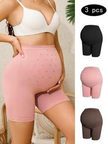 Moonlight&Mama 3 件套孕妇爱心印花高腰三角裤 - 彩色 - 查看 8