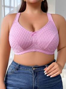 Áo ngực không gọng thoải mái cỡ lớn, 1 chiếc - Hồng - Xem 3