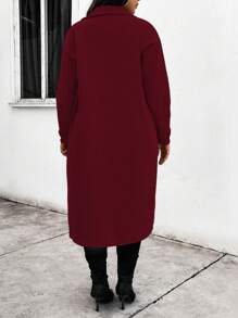 Calvaya Camisa casual de manga larga y botones con cuello, abrigo informal de talla grande, para uso diario en invierno