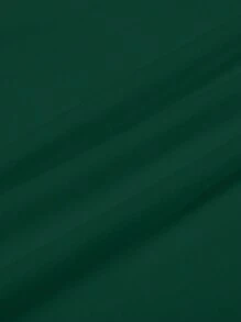 Manfinity Homme Men's Solid Color Long Sleeve Casual Commuter Polo Shirt, Autumn - Dark Green - View 4